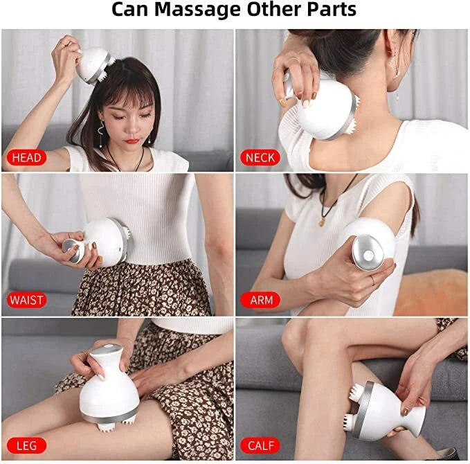 Therapeutic Hand Held Head Massager - Scalp Scratcher for Deep Relaxation