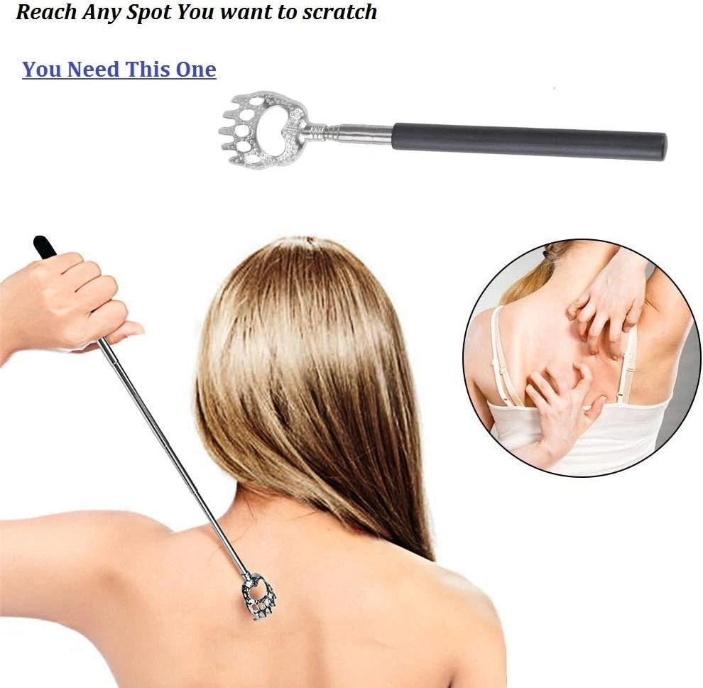 2PCS Back Scratchers, Bear Claw Shaped Scratcher Extendable Metal...