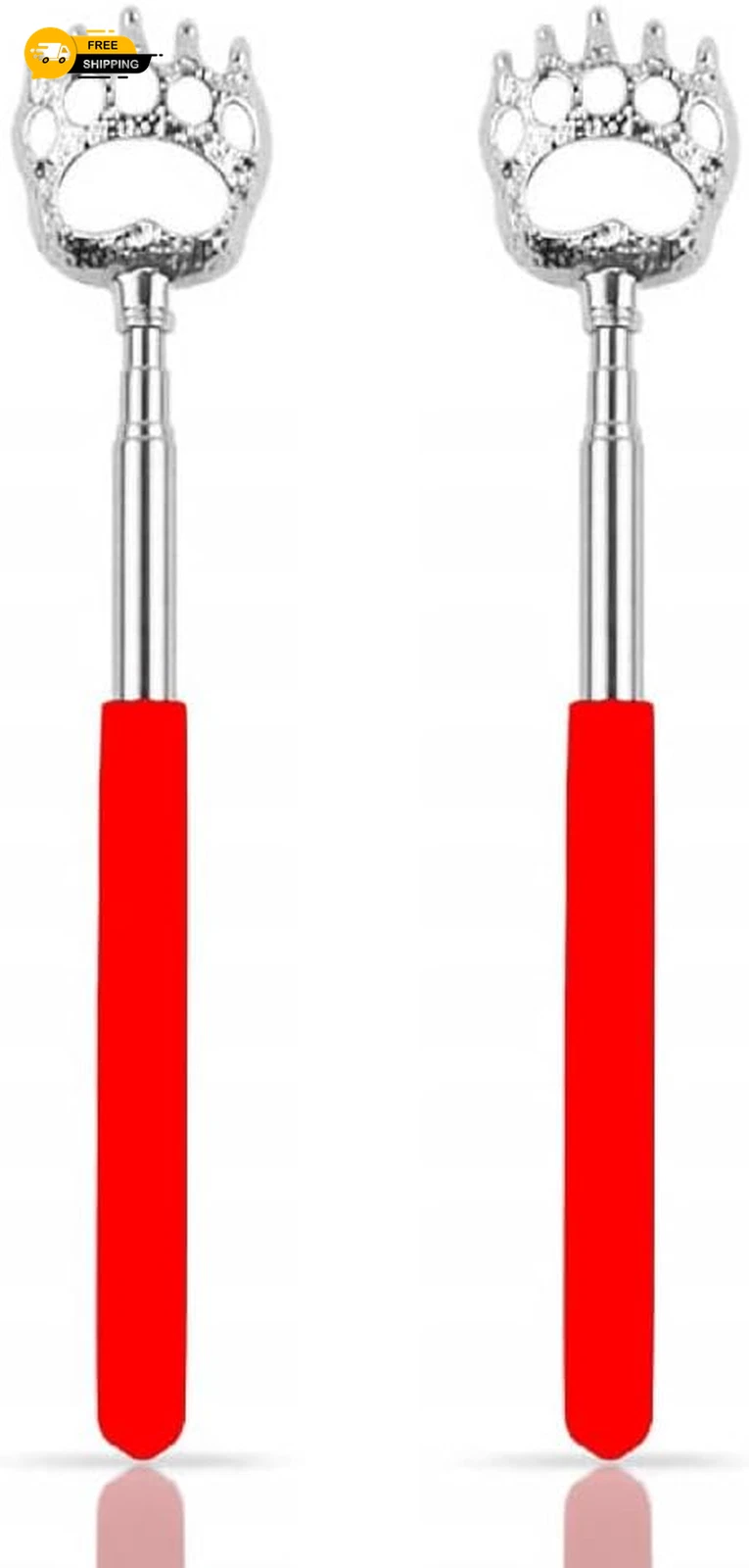 2PCS Back Scratchers, Bear Claw Shaped Extendable Metal Retractable Telescopic H