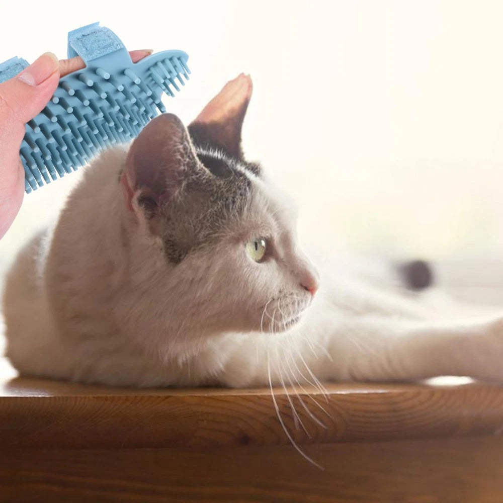 Wall Scratcher Cat Silicone Massage Brush Bridegroom Brushes for Grooming