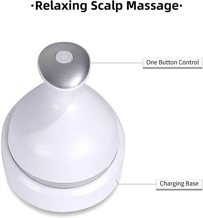Therapeutic Hand Held Head Massager - Scalp Scratcher for Deep Relaxation