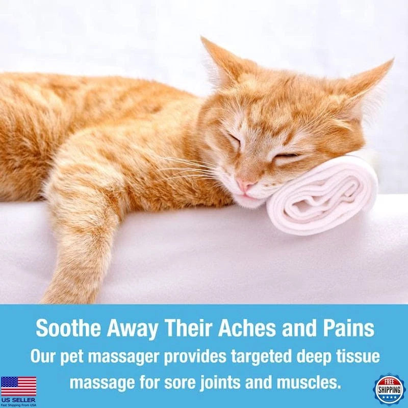 Handheld Electric Pet Massager for Dogs & Cats - Relieves Tension & Stiffness