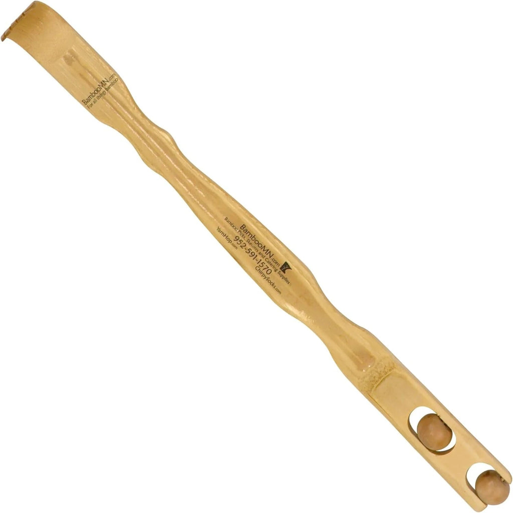 17 Inch Bamboo Wooden Back Scratcher Smooth Massage Roller Handle for Itching...