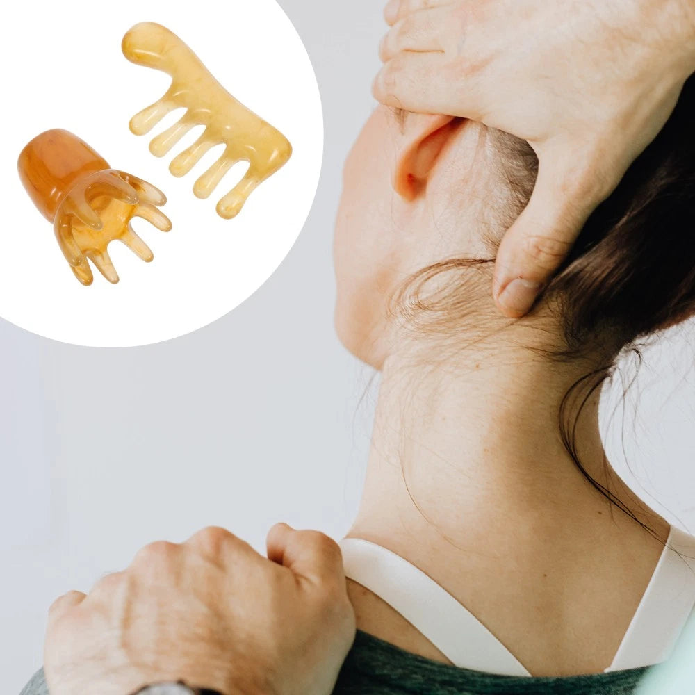 2 Pcs Scraping Comb Father Man Head Scratcher Massager Scalp Brush