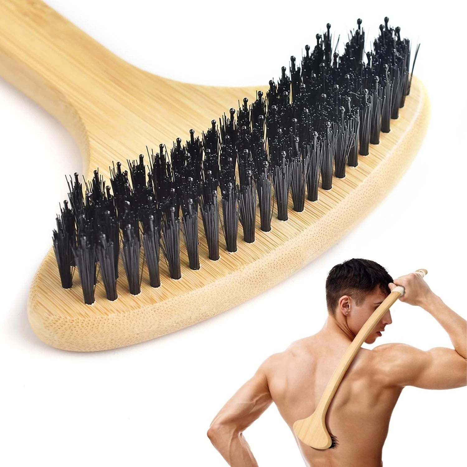 Oversized 22” Bamboo Back Scratcher with Massaging Head - Ultimate Relief Tool