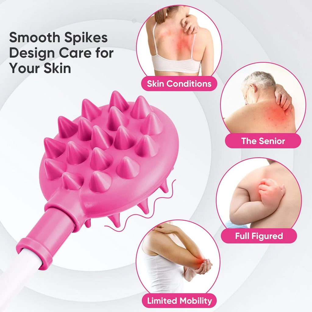 Upgraded Pink Curved Back Scratcher Women Men Extra Long Flexible Bendable Reach