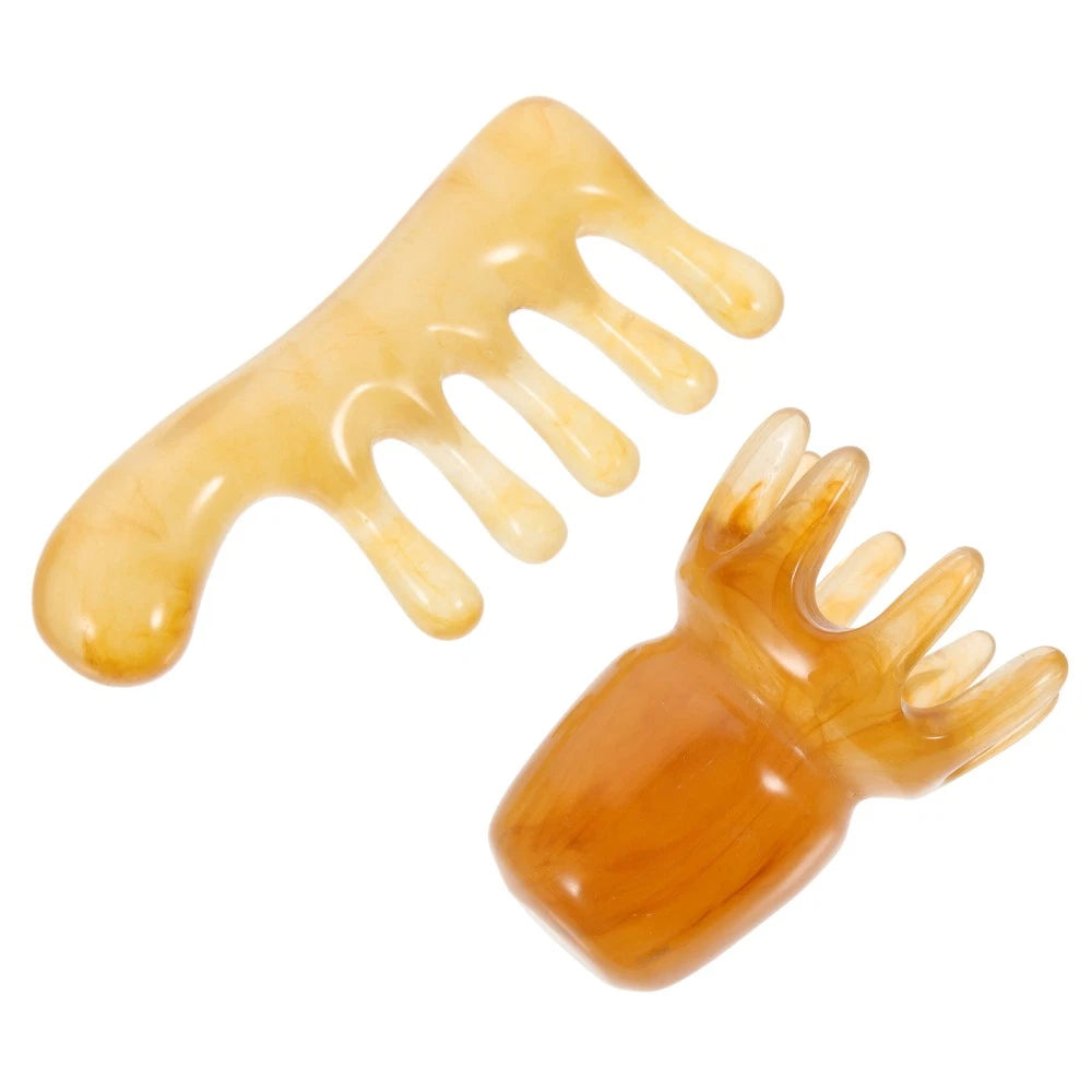 2 Pcs Scraping Comb Father Man Head Scratcher Massager Scalp Brush