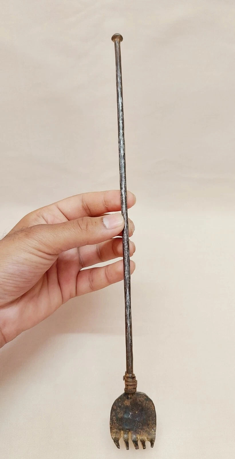Rare Vintage Iron Back Scratcher Collectible.