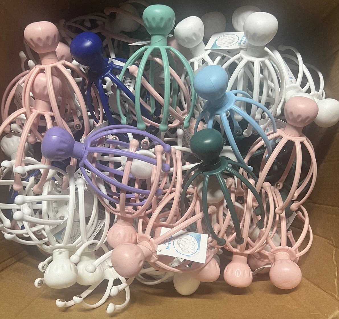Scalp/Head Massager/Relaxer/Scratcher Pink White Green Blue Teal Choose 3