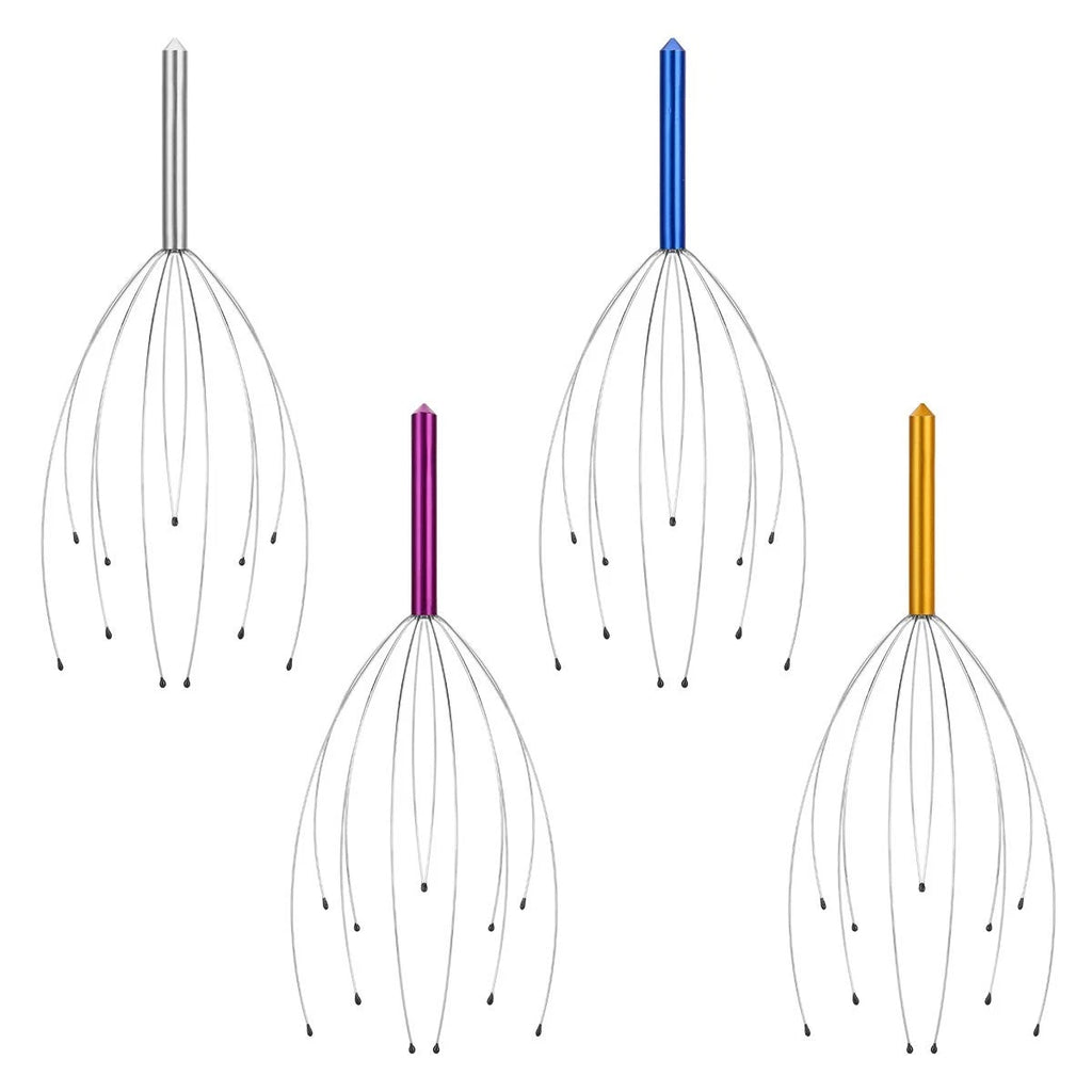 4 Pcs Head Massager Head Scratcher for Deep Relaxation Hair Stimulation