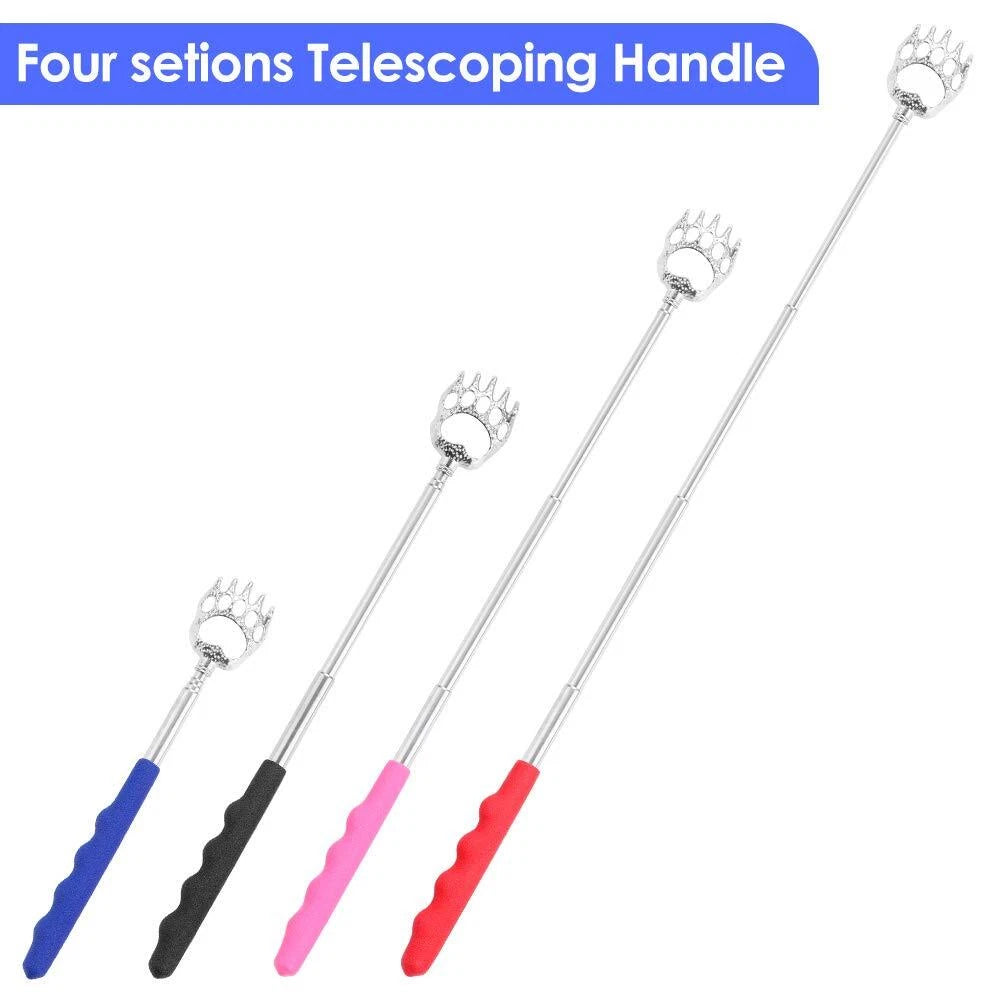 4Pack Extendable Bear Claw Telescoping Back Scratcher Metal Retractable Massager