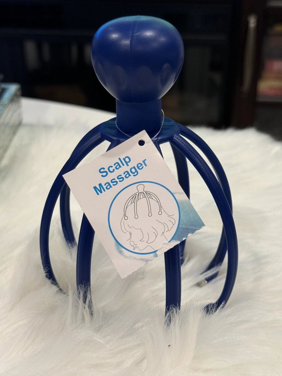 Head Massager/Scratcher, Massaging Scalp Help Relax, Calm Stress, w/ Steel Ball~