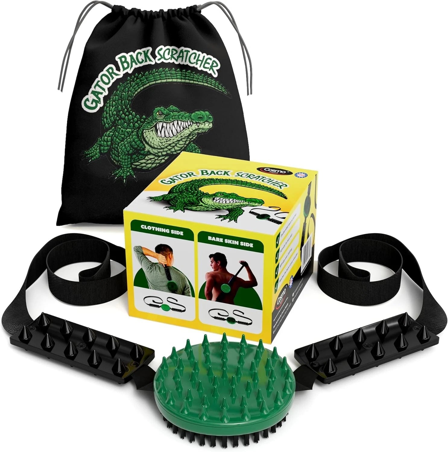 Back Scratcher for men with strap Double Sided Great for Mobility Impaired Hard-