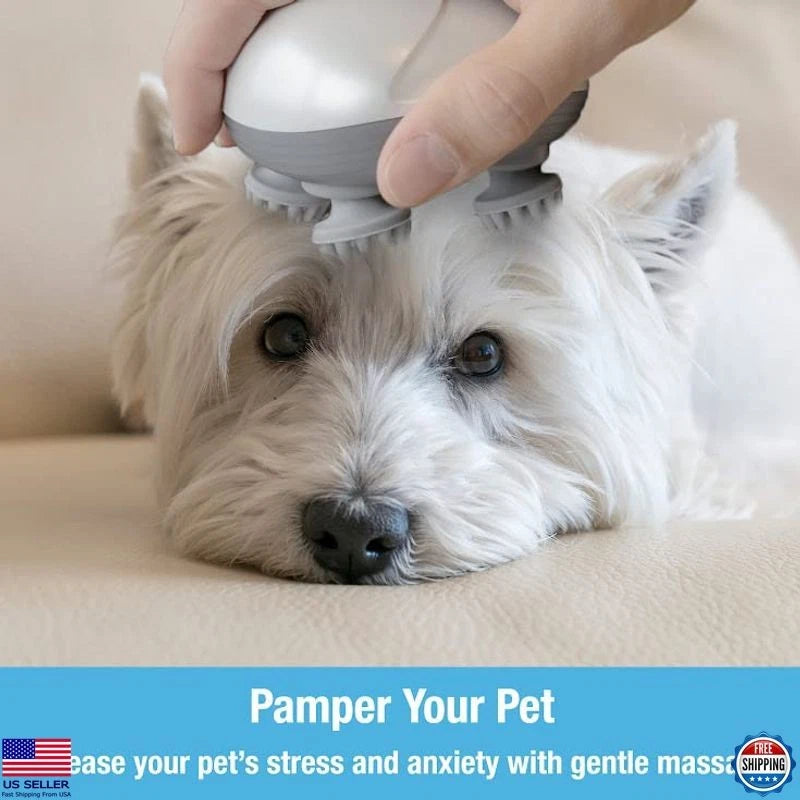 Handheld Electric Pet Massager for Dogs & Cats - Relieves Tension & Stiffness