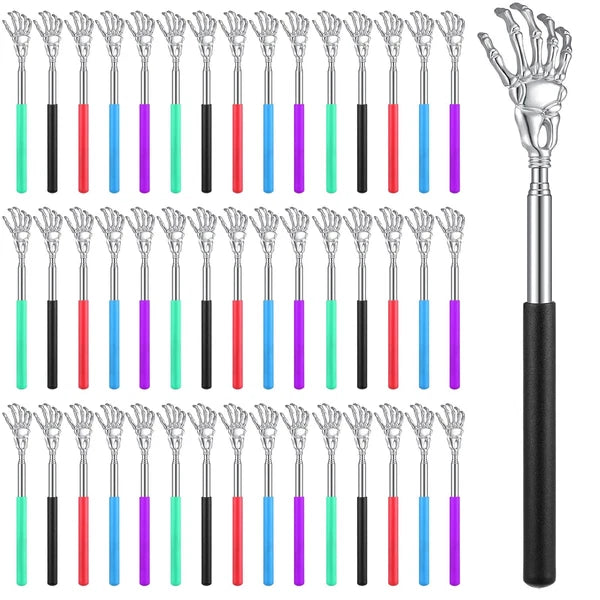 50 Pieces Back Scratchers Telescoping Back Scratcher Bulk for Women Men Skull...