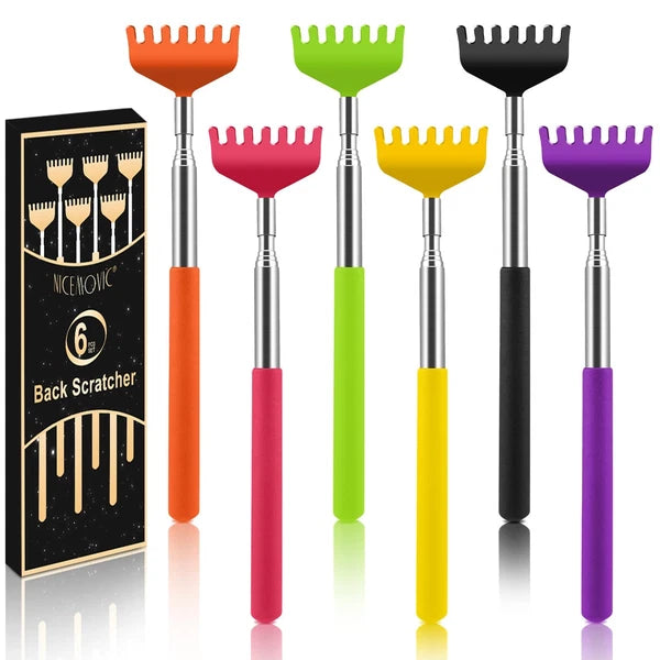 NICEMOVIC 6 Pack Back Scratcher, Stocking Stuffers for Women Men, White Elephant