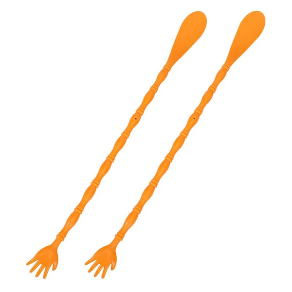 2 Pcs Itchy Claw Shoe Horn Back Scratcher with Massager for Itching