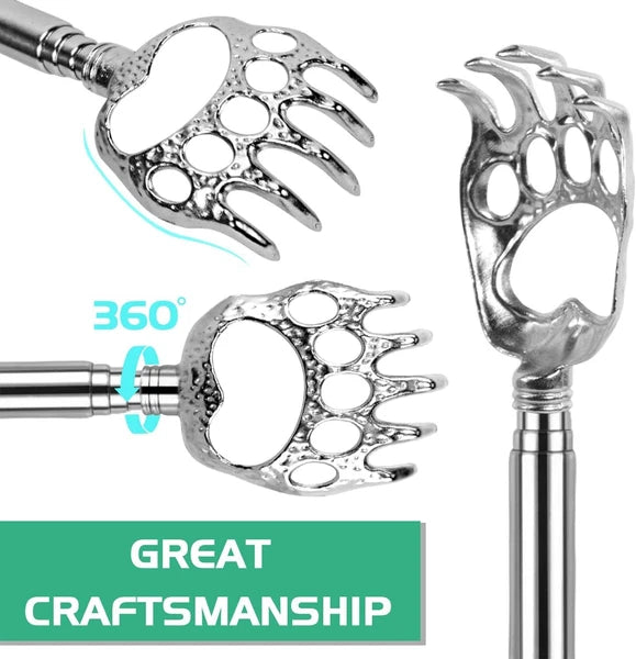 BEAR CLAW BACK SCRATCHER METAL EXTENDING EXTENDABLE MASSAGER PORTABLE TELESCOPIC