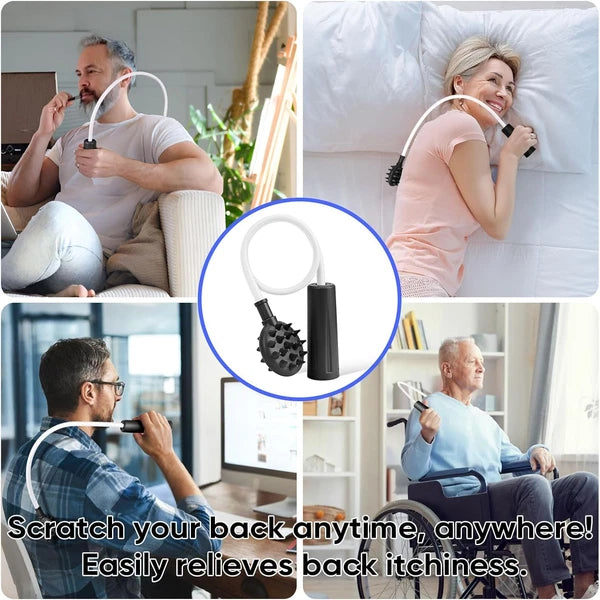 Upgraded Curved Back Scratcher Men Women 360 Reach Flexible Backscratcher Extra