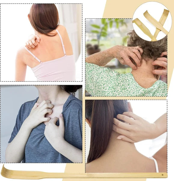 12 Pack Bamboo Massager Back Scratcher 16.5 Inch Scalp Foot Home Travel Gift