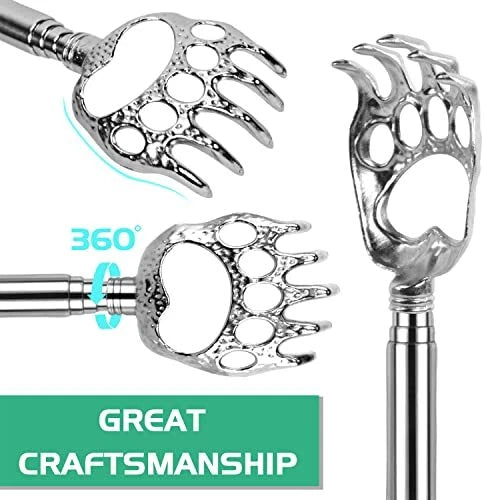 4 Pack Telescoping Back Scratchers Extendable Back Massager for Adults