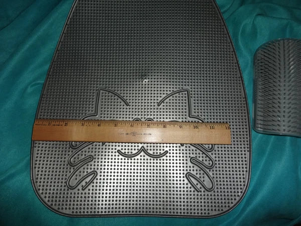 Lot 2 Cat-litter Mat &Self Groom Face Scratcher Wall Corner Massage Brush -gray