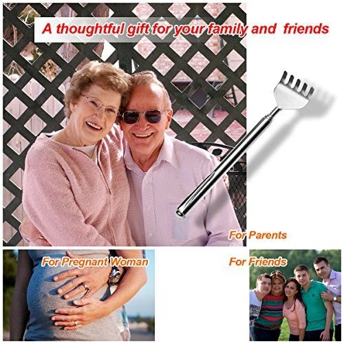 8Pack Telescoping Back Scratcher Extendable Metal Back Scratcher for Itch Relief