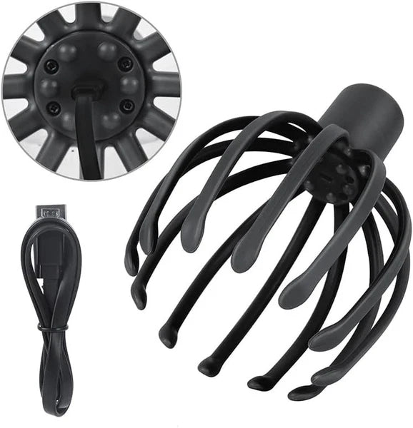 Electric Scalp Massager with 3 Modes, 360 Degree Head Massager, Cordless Port...