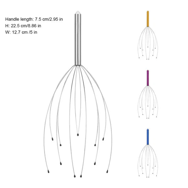 4 Pcs Head Massager Head Scratcher for Deep Relaxation Hair Stimulation