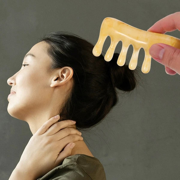 2 Pcs Scraping Comb Man Father Head Scratcher Massager Rubber Scalp