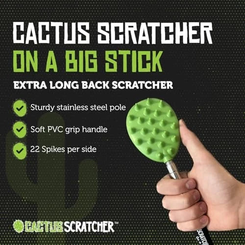 Extendable Big Back Scratcher, Long Stick Double Extendable Big Stick Green
