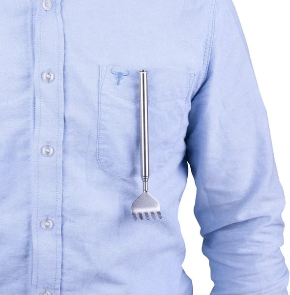 8-Pack Portable Telescopic Back Scratchers - Stainless Steel, Travel-Friendly