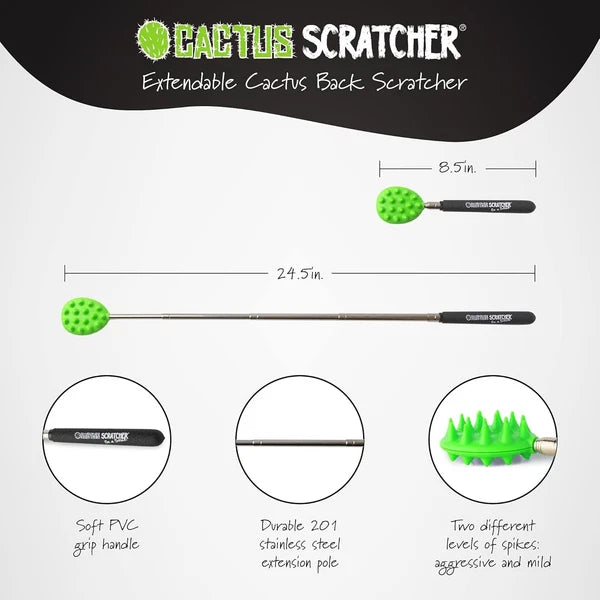 Extendable Back Scratcher 24.5” - Double-Sided Tool for Instant Itch Relief