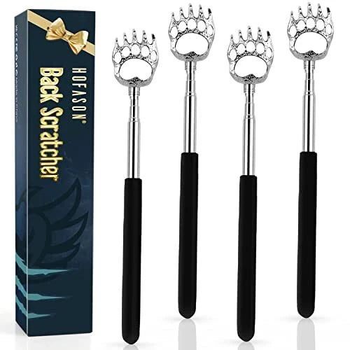 4 Pack Telescoping Back Scratchers Extendable Back Massager for Adults
