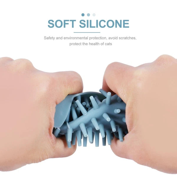 Wall Scratcher Cat Silicone Massage Brush Bridegroom Brushes for Grooming