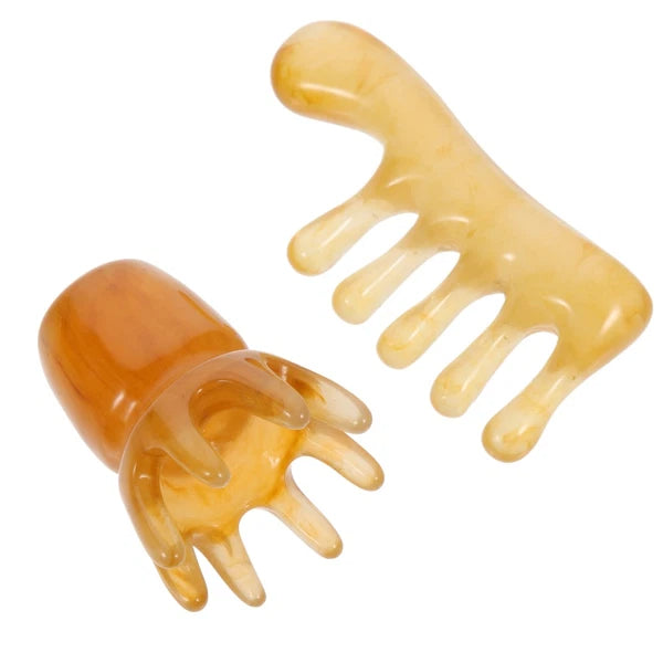 2 Pcs Scraping Comb Man Father Head Scratcher Massager Rubber Scalp