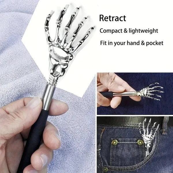 Telescopic Stainless Steel Back Scratcher Massager Tool for Relaxation