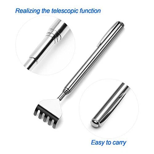 8Pack Telescoping Back Scratcher Extendable Metal Back Scratcher for Itch Relief