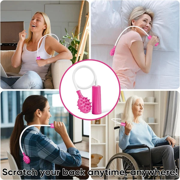 Upgraded Pink Curved Back Scratcher Women Men Extra Long Flexible Bendable Reach