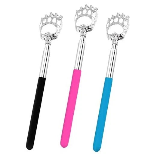 3Pcs Bear Claw Back Scratcher Extendable, Metal Portable Telescopic