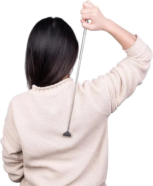 8-Pack Portable Telescopic Back Scratchers - Stainless Steel, Travel-Friendly