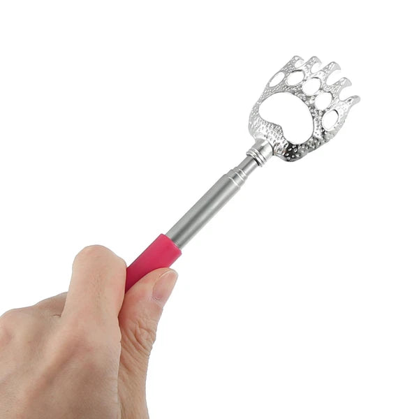 2pcs Extendable Bear Claw Stainless Steel Back Scratcher for Men and Women Pink