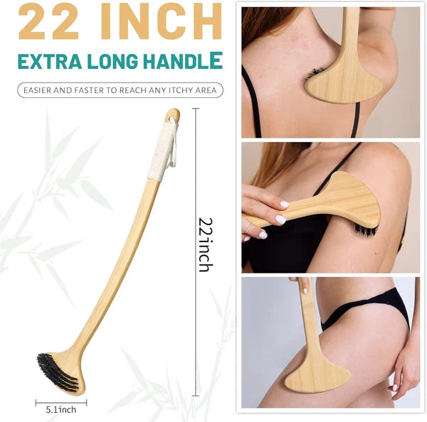 Oversized 22” Bamboo Back Scratcher with Massaging Head - Ultimate Relief Tool