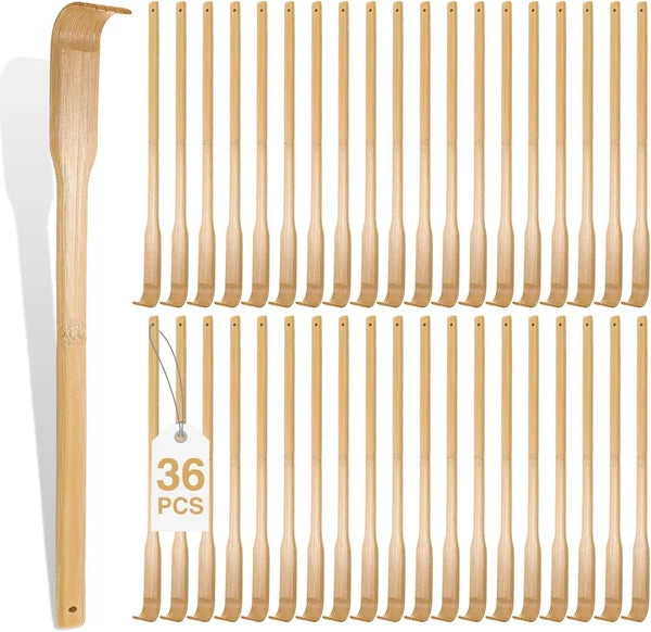 Yinkin 36 Pack Bamboo Back Scratcher Bulk Traditional Manual Massager...