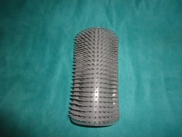 Lot 2 Cat-litter Mat &Self Groom Face Scratcher Wall Corner Massage Brush -gray