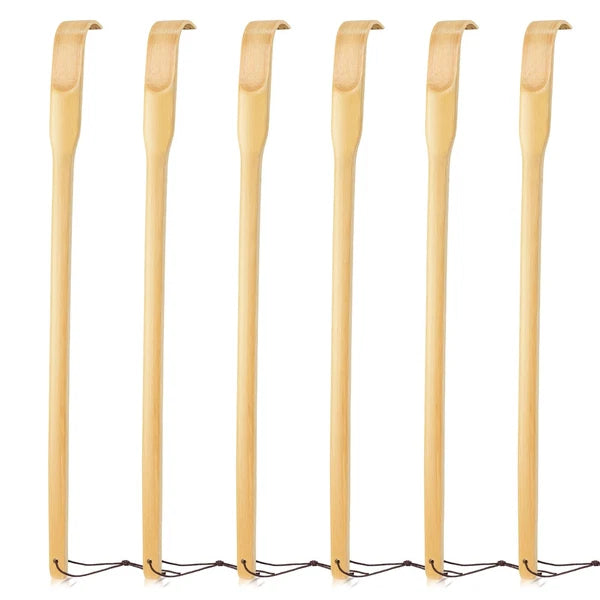 Back Scratcher, 16.5in Pack of 6, Traditional Finger-Like Bamboo Wooden Body ...
