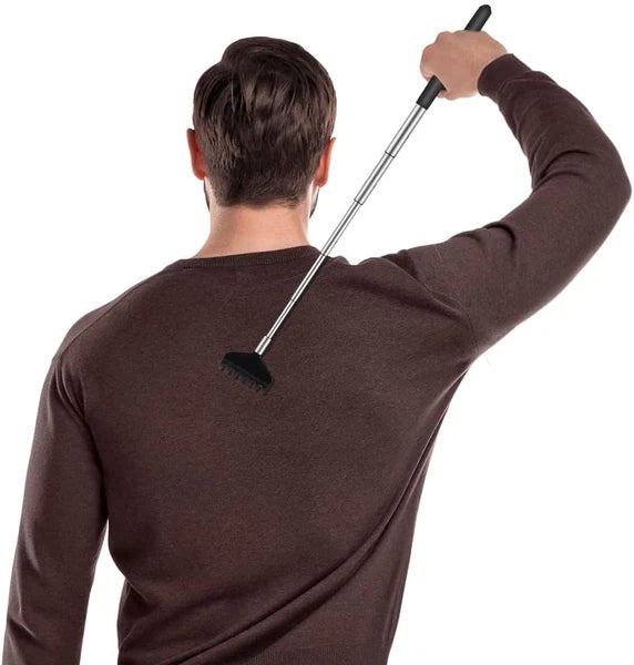 6 Pack Extendable - Portable Telescoping Metal Back Scratchers/Hand Massager wit
