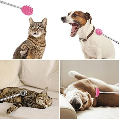 Portable Telescoping Back Scratcher with 3 Detachable Scratching Heads