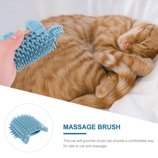 Wall Cat Scratcher Cat Brushes for Indoor Cats Massage Comb Pet Grooming Brush