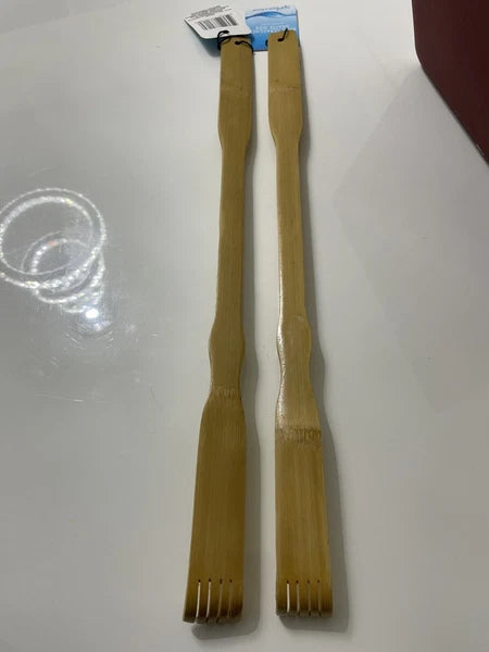 3 PCS Natural Bamboo Back Scratcher Long Reach Pick Itch Relief Tool Portable US